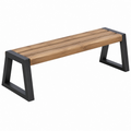 Banco 120 x 40 x 45 cm de madera y metal marrón negro para recibidor estilo industrial
